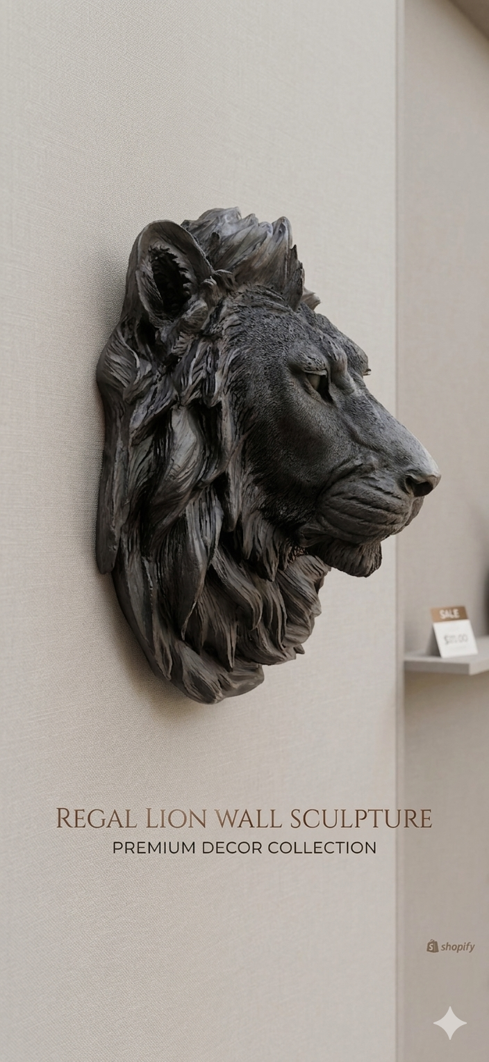 Wall decor lion head